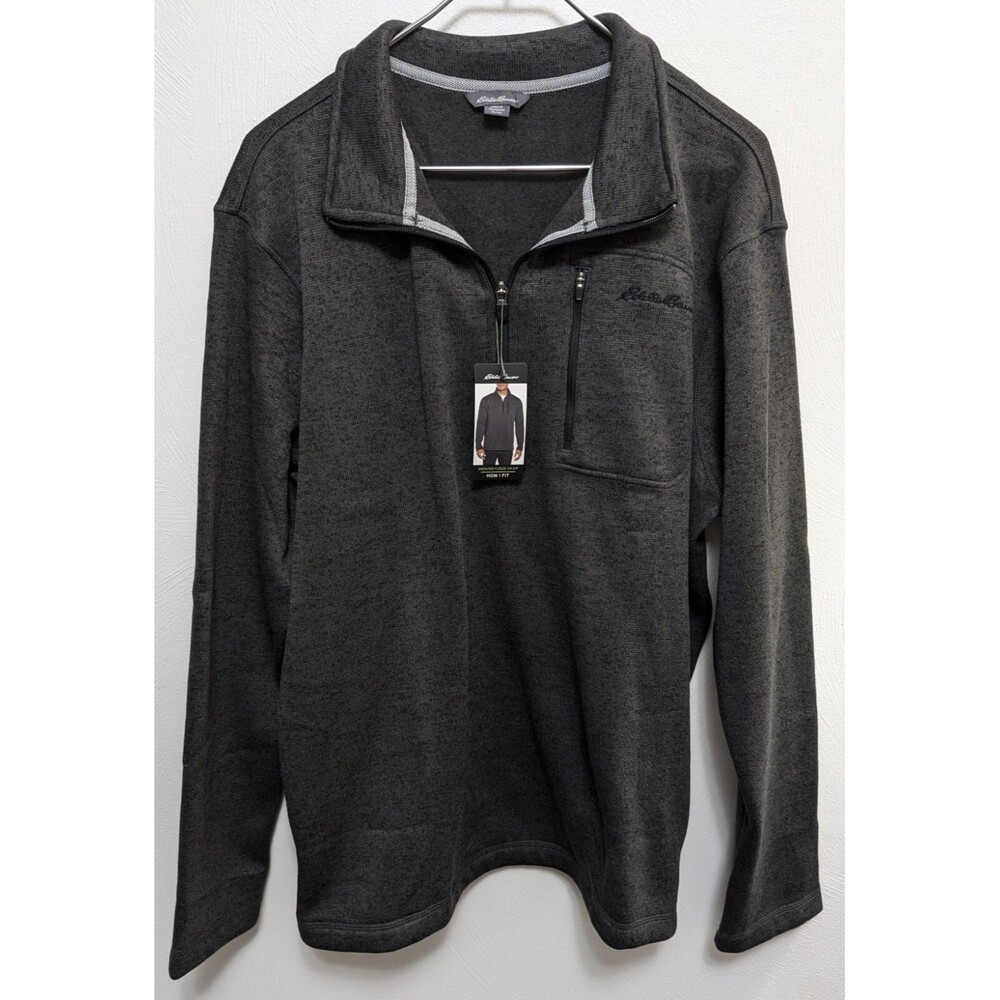 New Eddie Bauer Mens XL Sweater Fleece Long Sleeve MSRP 60$ (49" X 28.5")